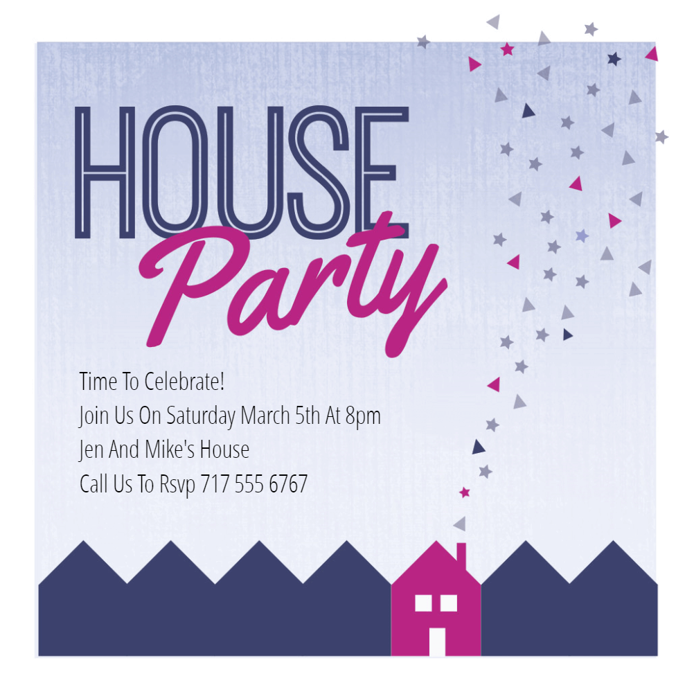 House Party Invitation Templates (Free) | Greetings Island